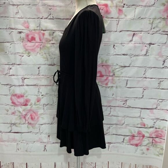 Boden nwt long sleeve black Tiered Mini Jersey Dress size 2 - Picture 8 of 12